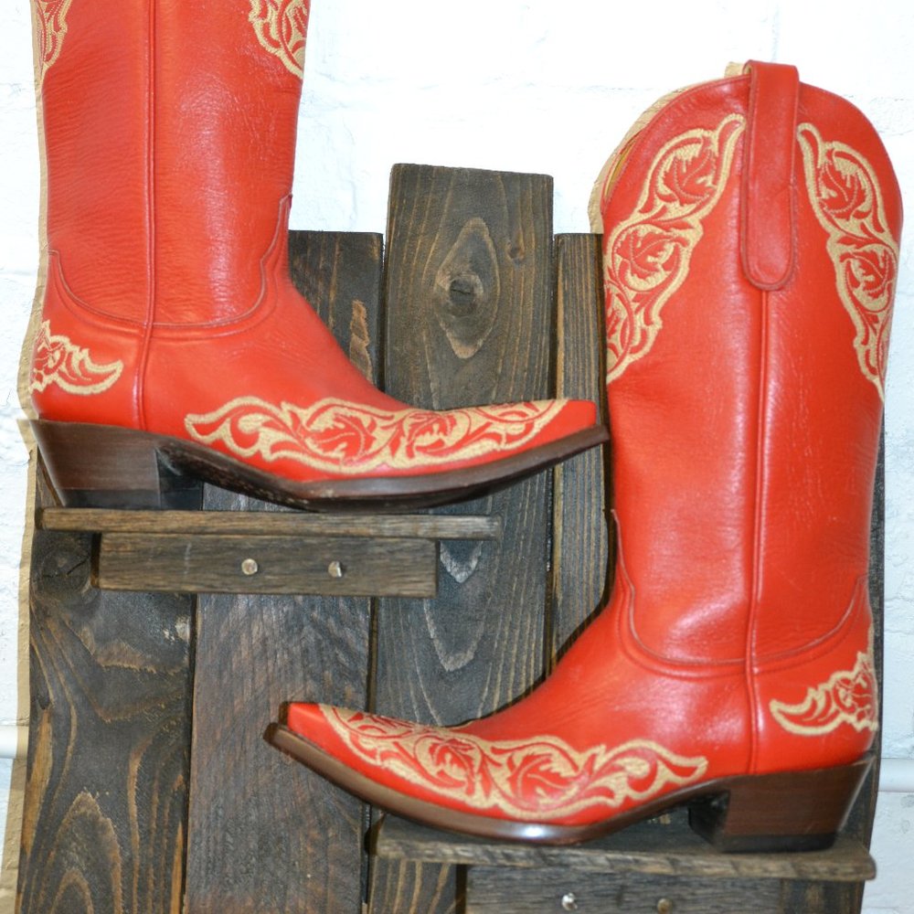 Old Gringo  Red Tall Cowboy Boots Sz 7